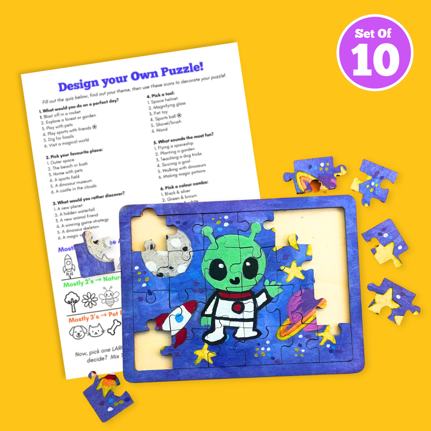 Set of 10 - Design Your Own Jigsaw Puzzle