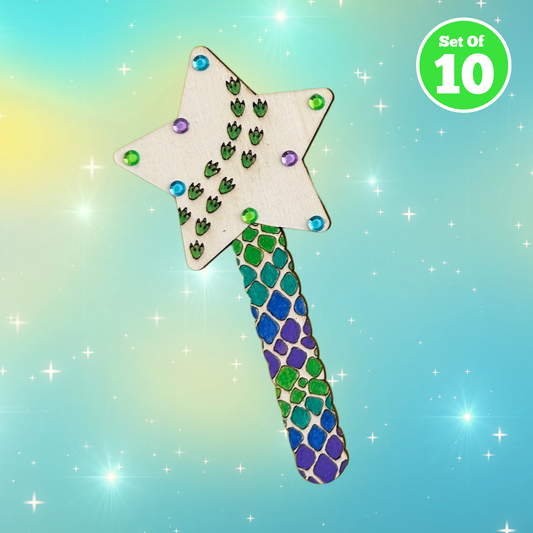 Set of 10 - Dino Star Wand