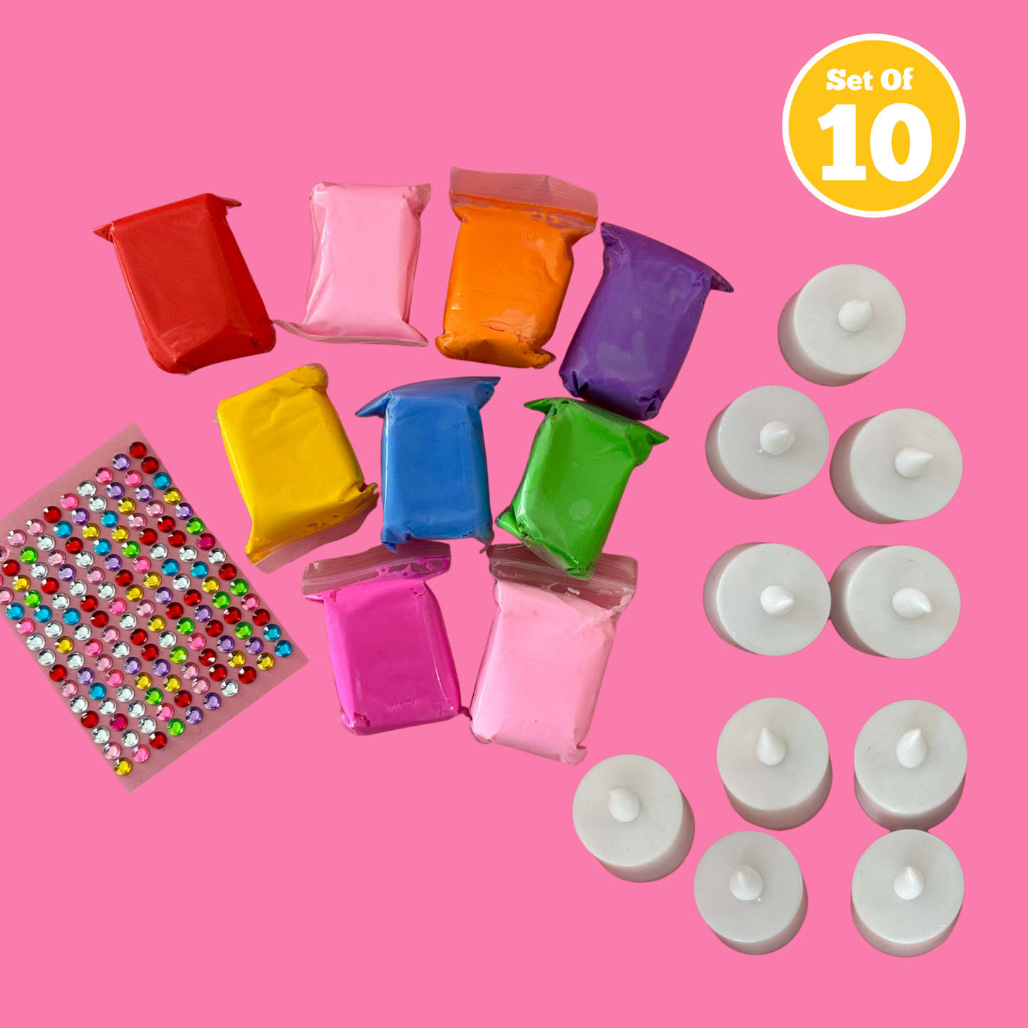 Set of 10 - Diya Air Dry Clay Tealight Holder Craft