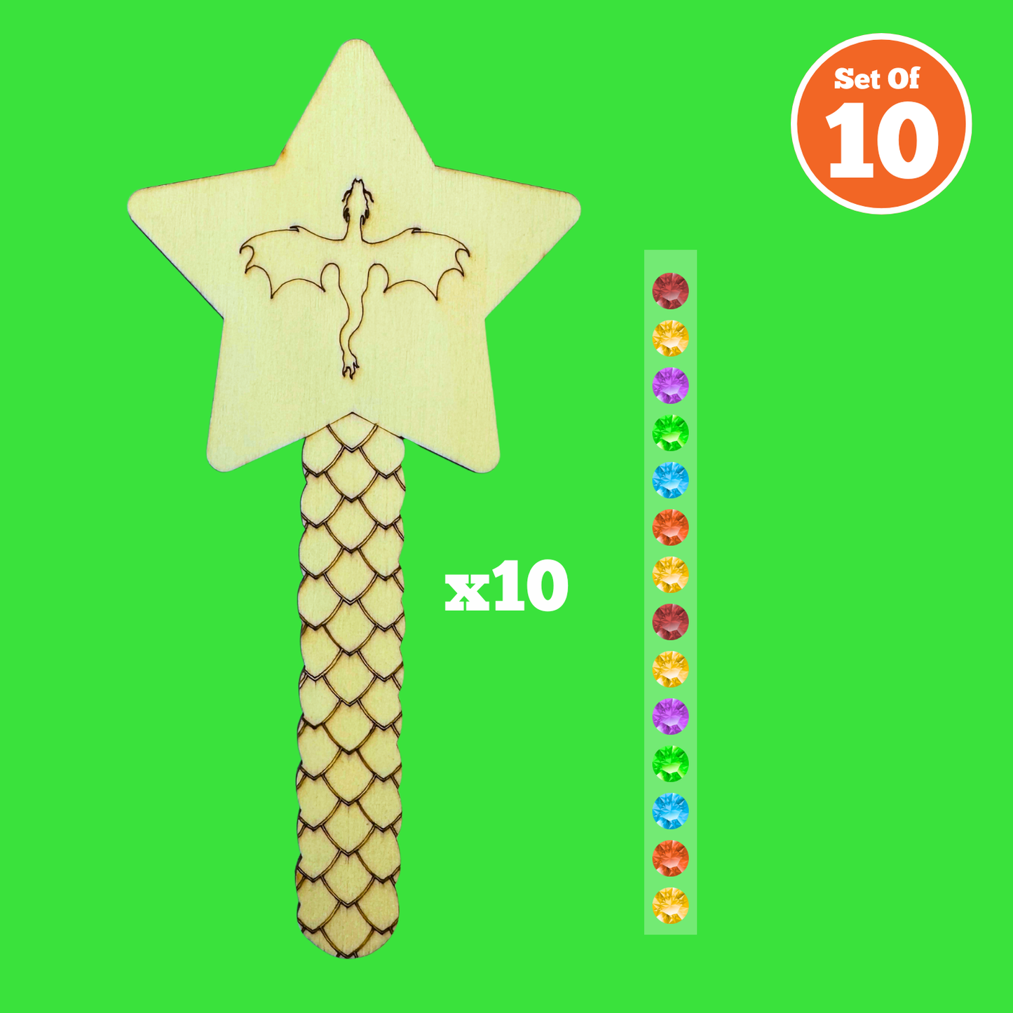 Set of 10 - Dragon Wand