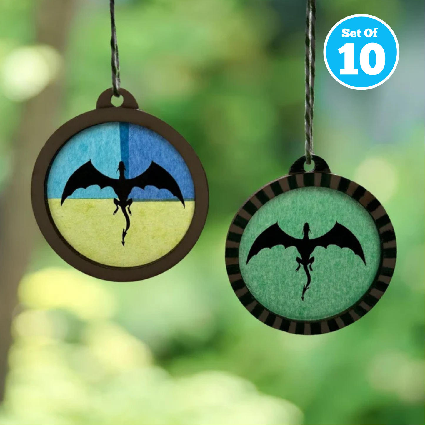 Set of 10 - Dragon Sun Catcher