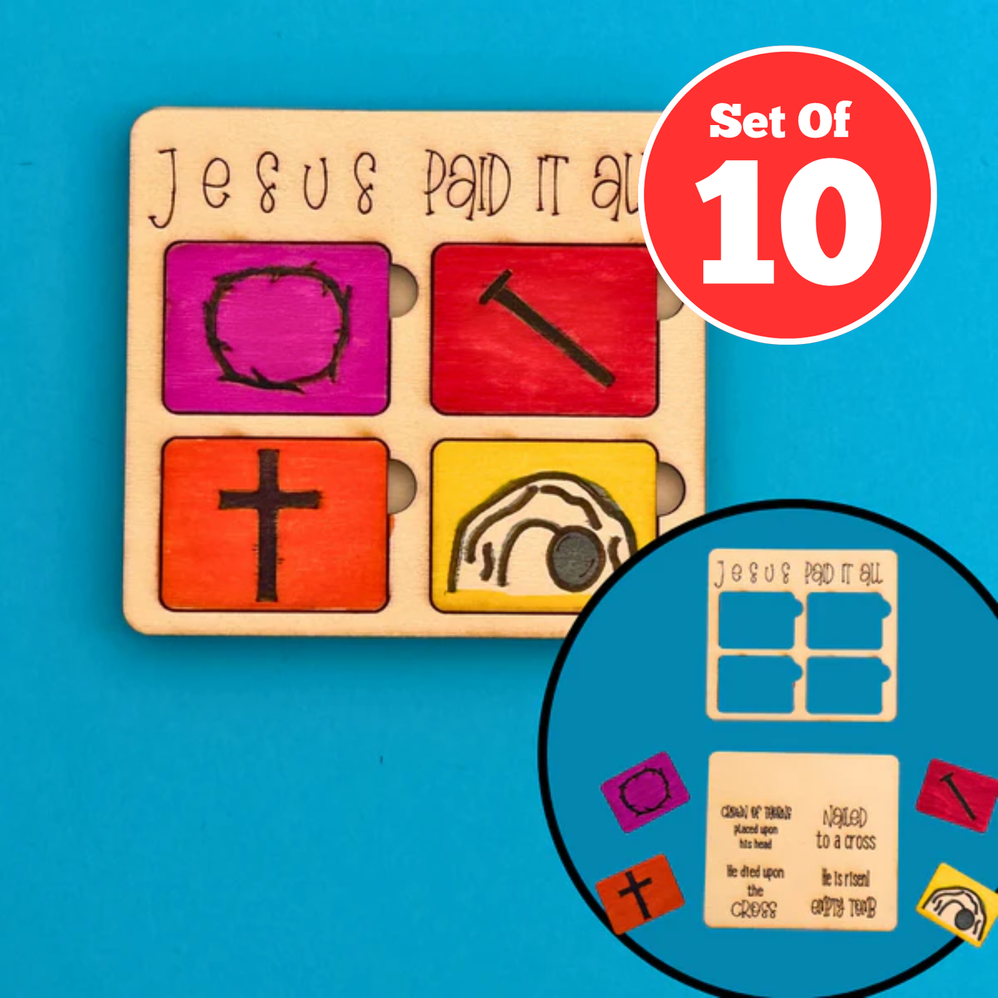 Set of 10 - Easter Story Puzzle