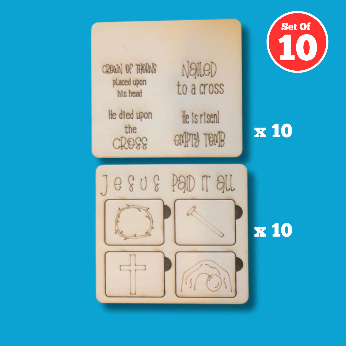 Set of 10 - Easter Story Puzzle