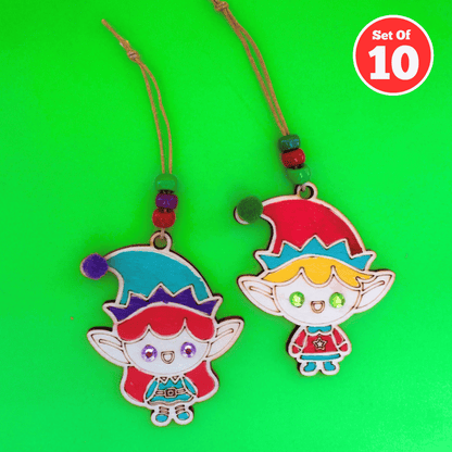 Set of 10 - Elf Charms