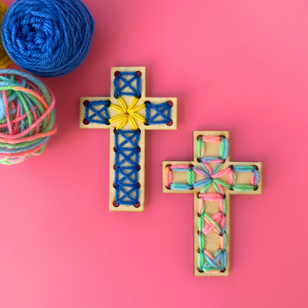 Set of 10 - Woven Threading Cross