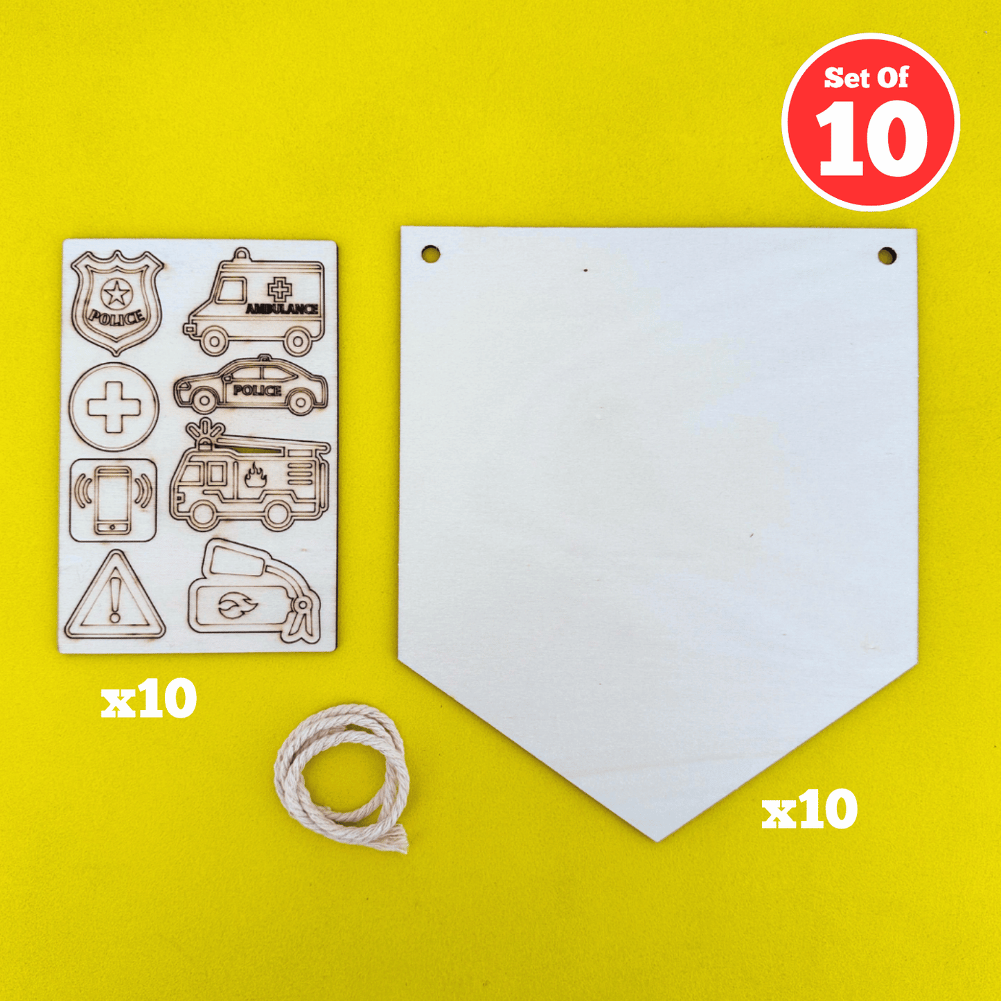 Set of 10 - Emergency Board
