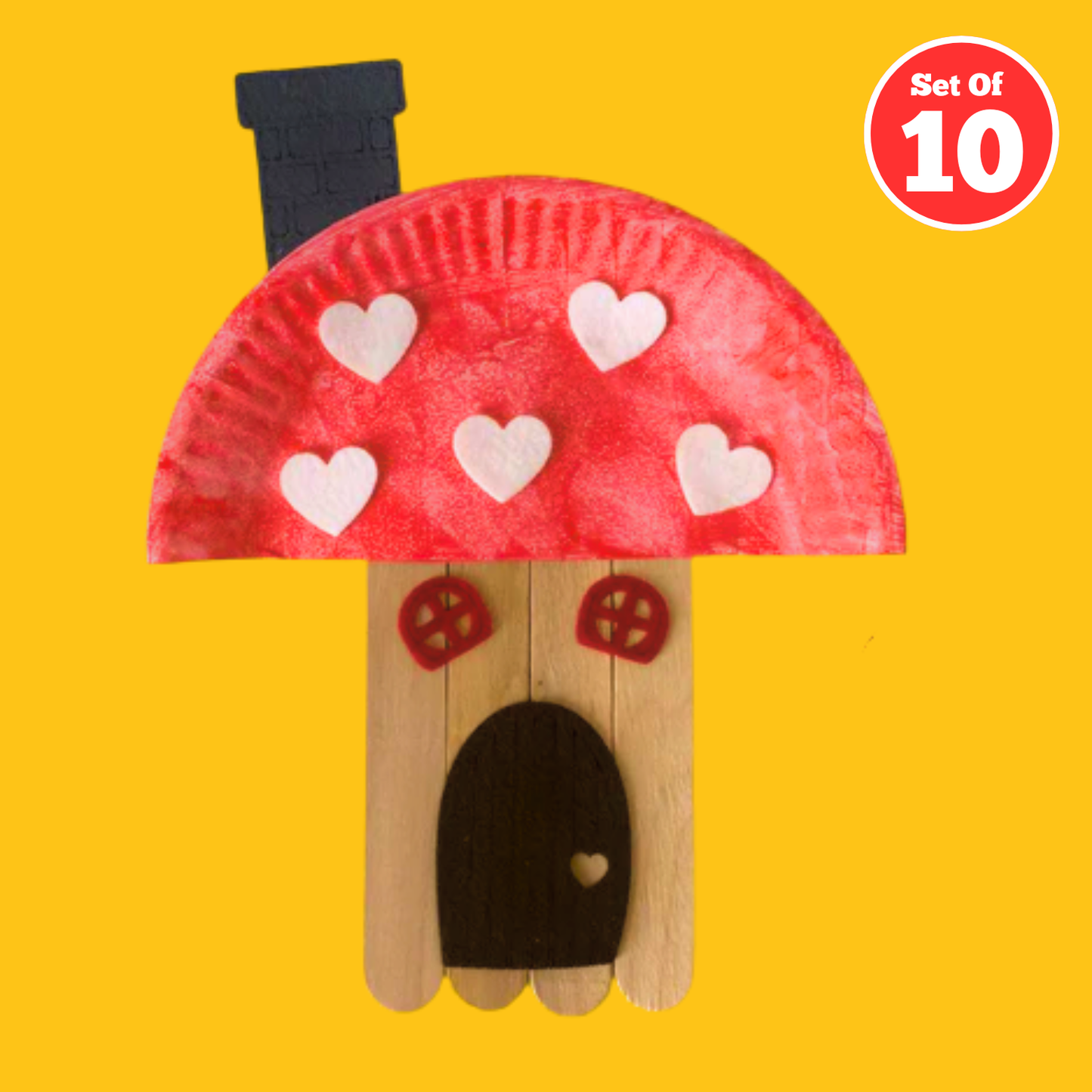 Set of 10 - Fairy Toadstool House