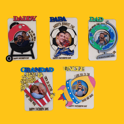 Set of 10 - Father's Day Magnetic Photo Frames - Pick N Mix
