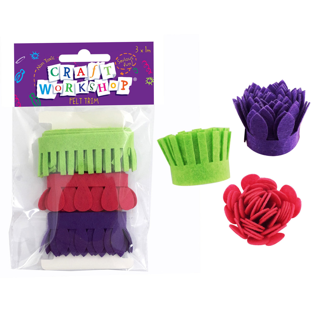 Felt Ribbon Material Craft Ribbon Felt 3colours 1m – The Make Company