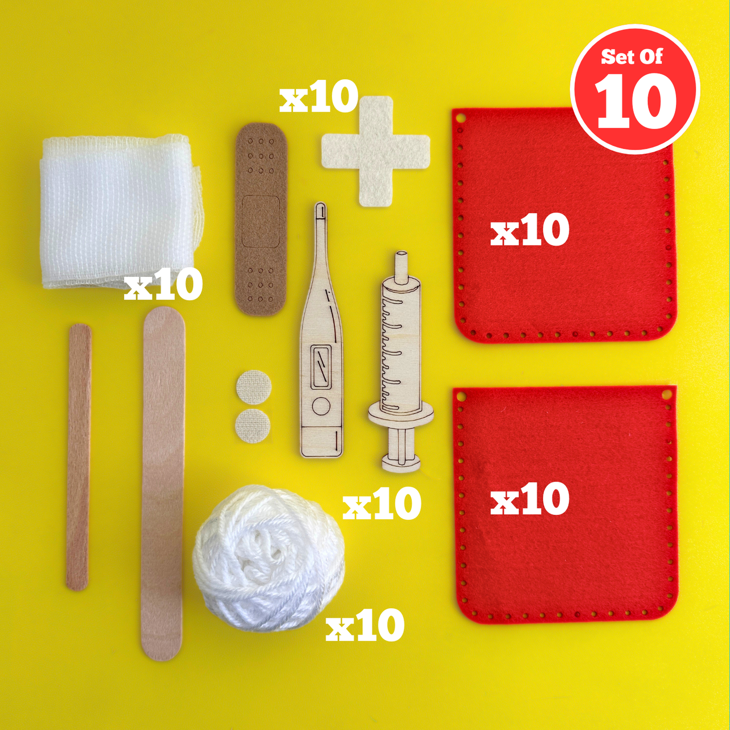 Set of 10 - First Aid Kit