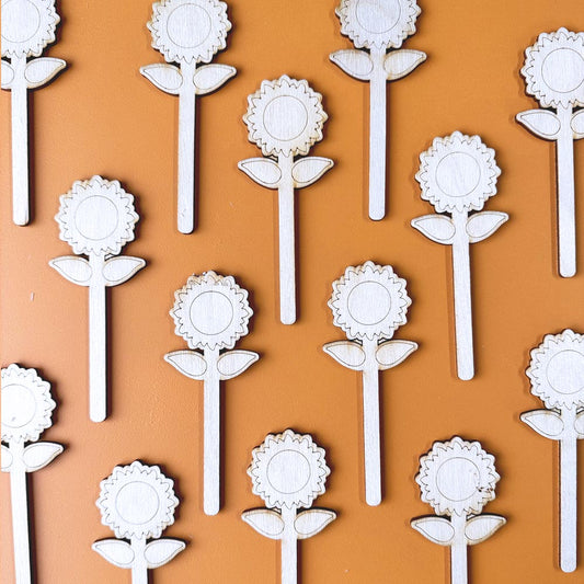 Lollipop Flowers  Wooden