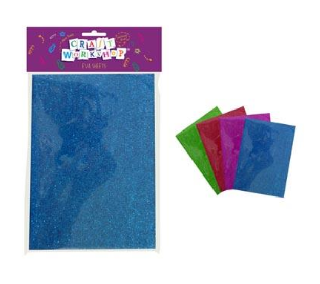 Foam EVA Glitter 8 pieces