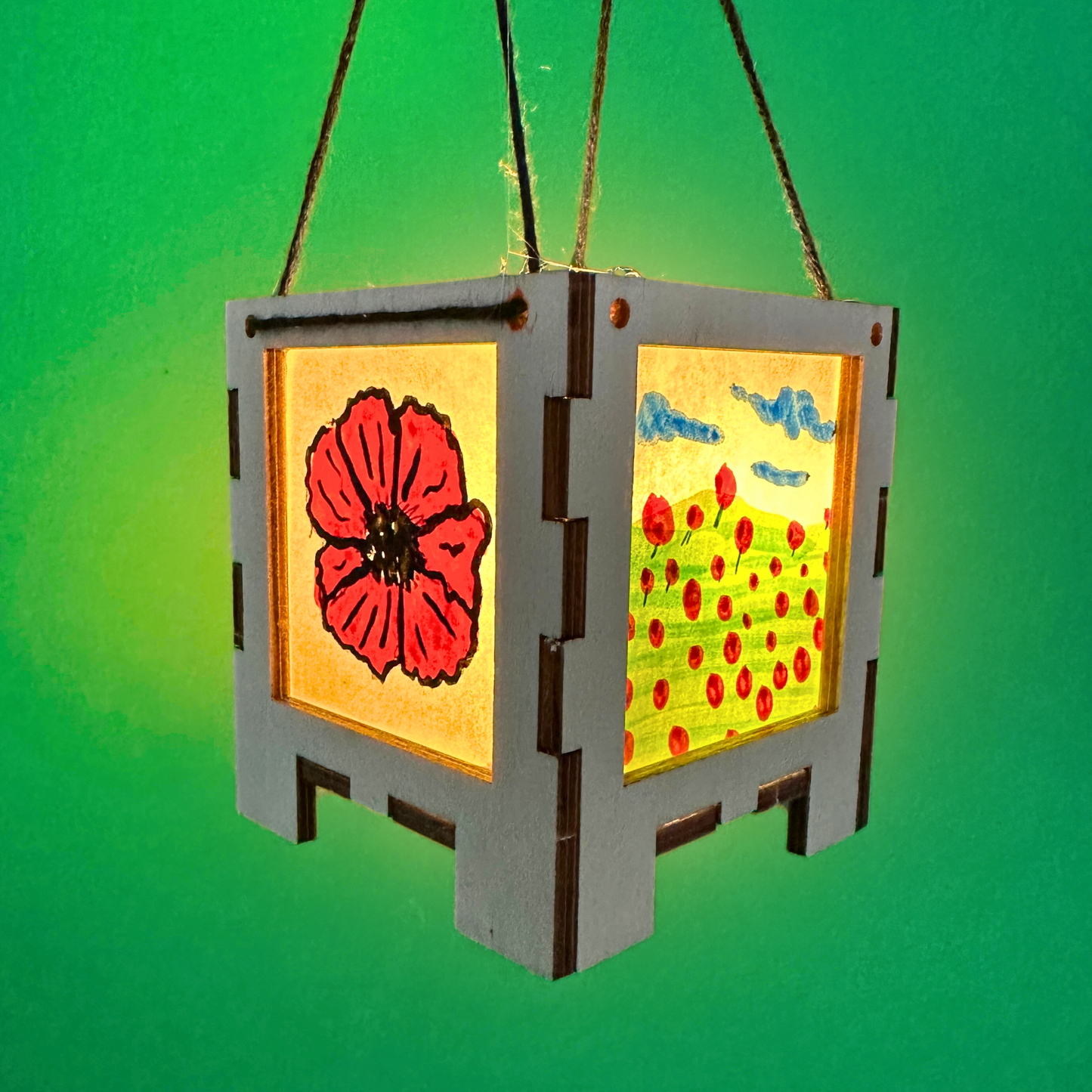 Set of 10 - Glowing Box Lantern