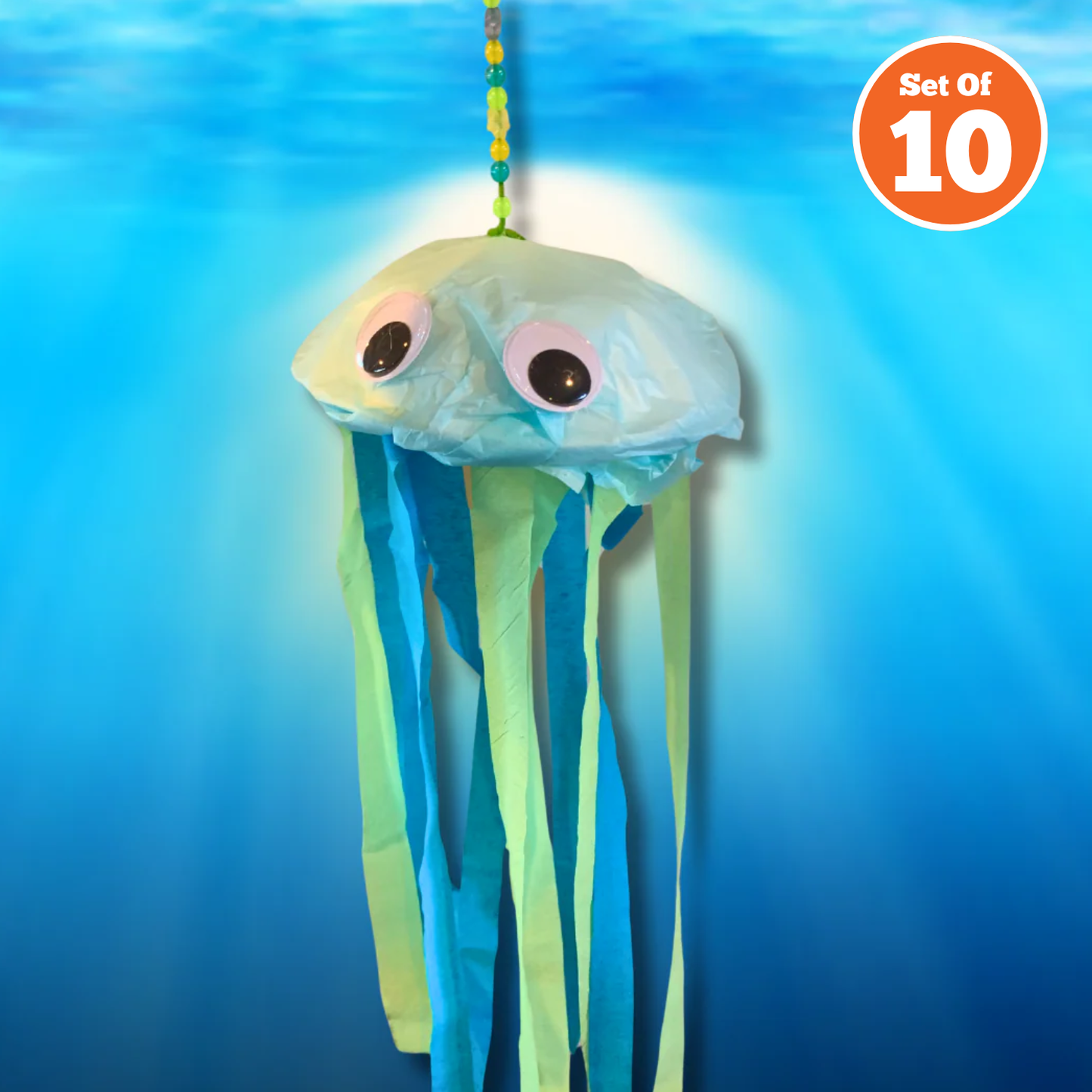 Set of 10 - Glowing Jellyfish
