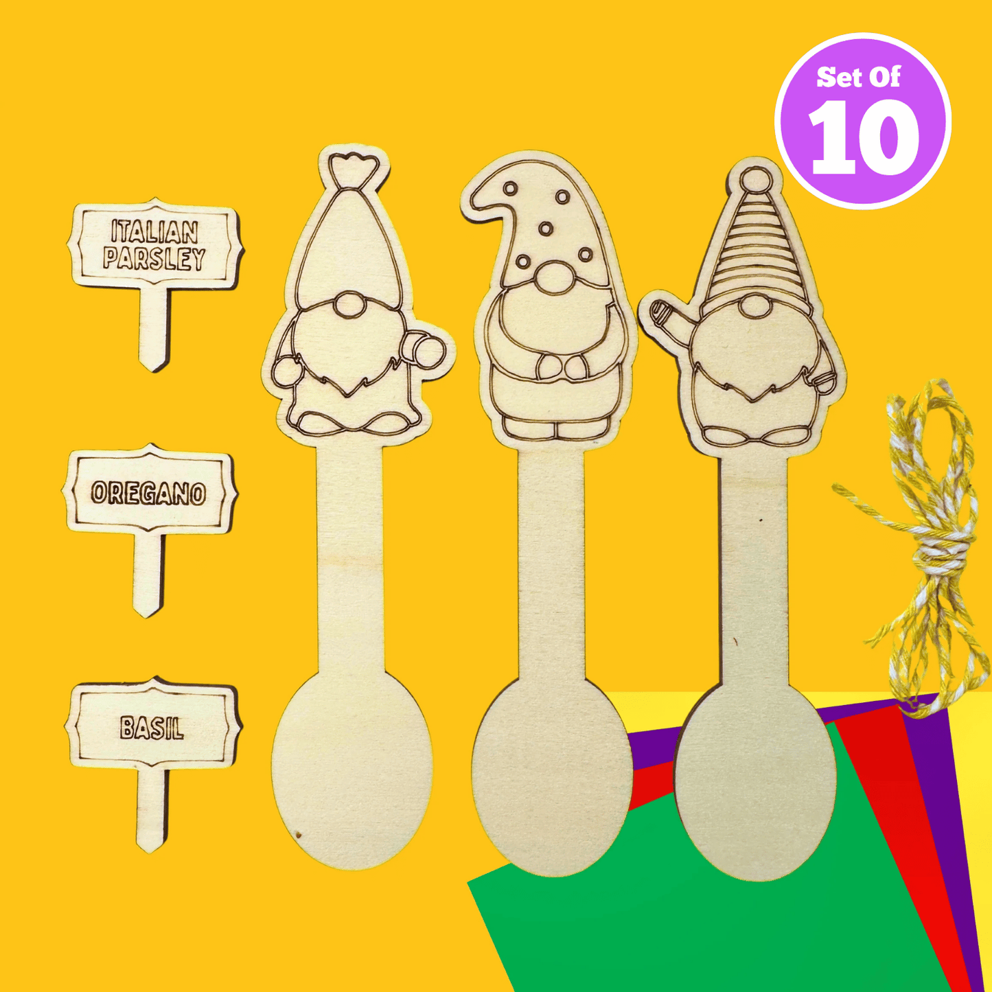Set of 10 - Gnome Pizza Seed Bombs