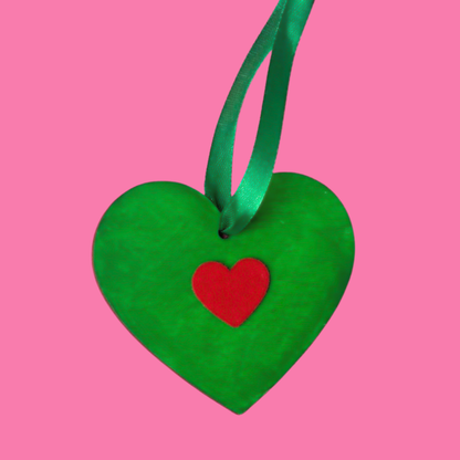 Set of 10 - Grinchy Christmas Heart