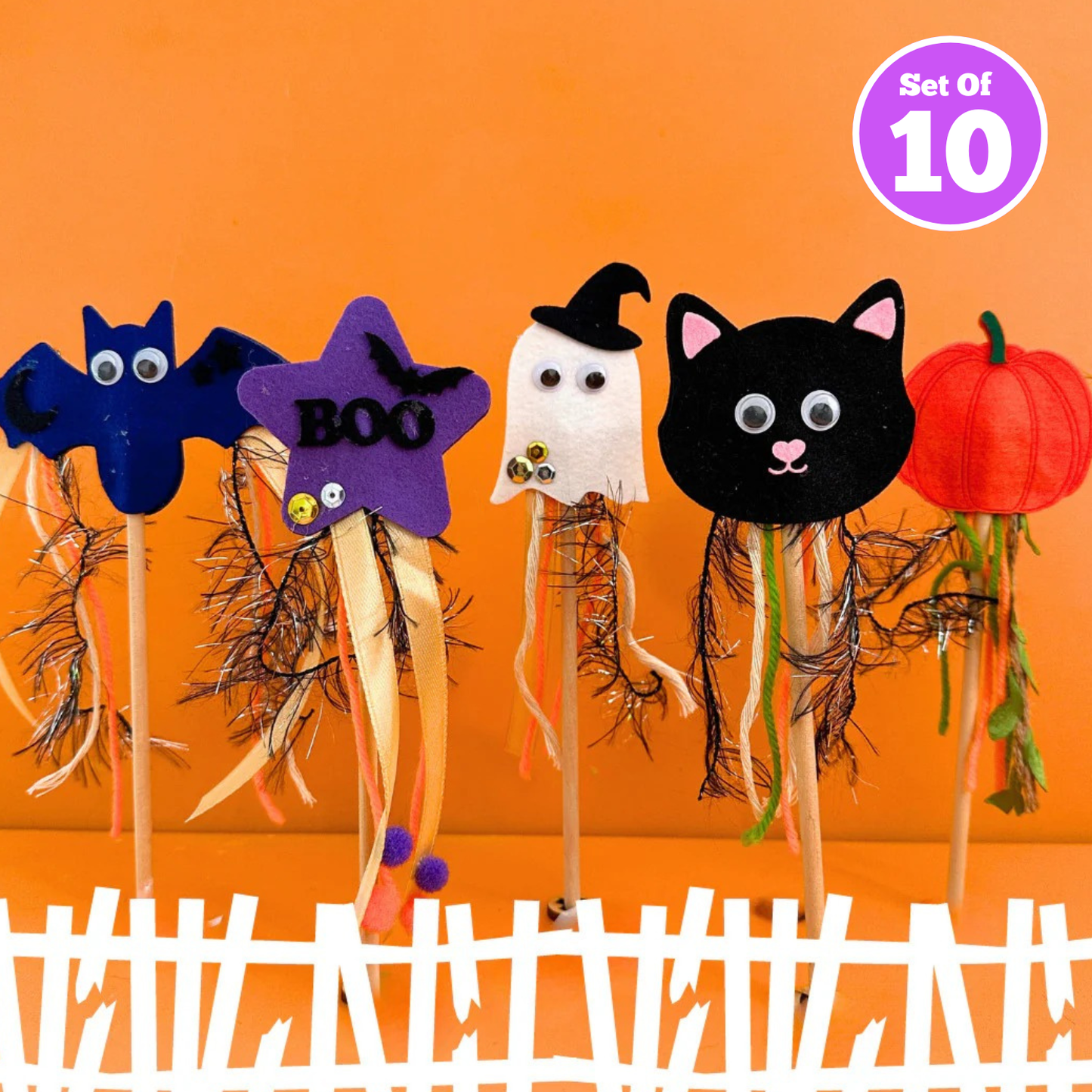 Set of 10 - Halloween Wands