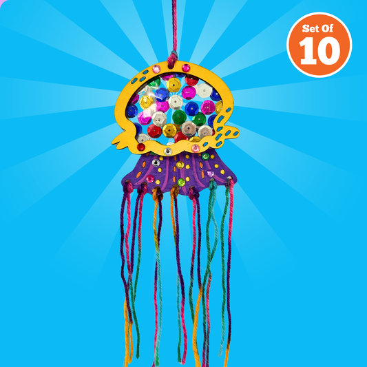 Set of 10 - Hanging Jellyfish