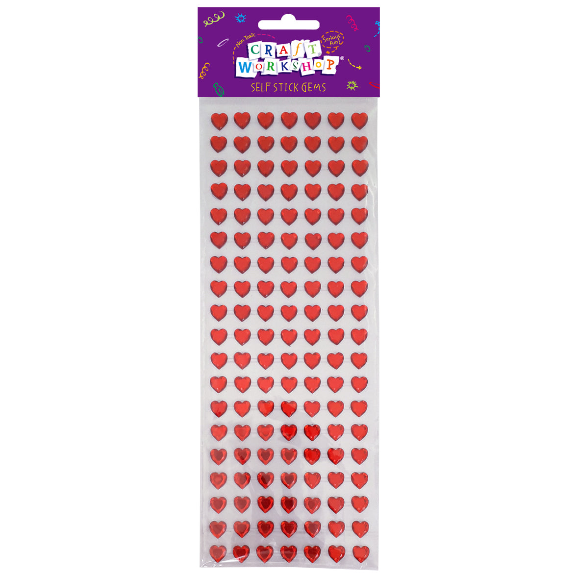 Heart stick on gems