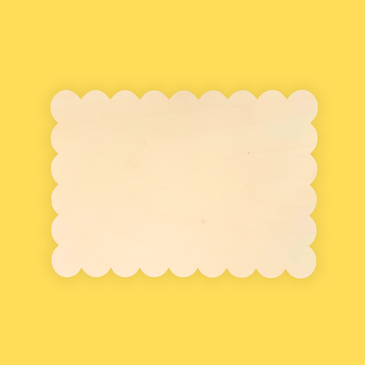 A4 plywood scallop rectangle
