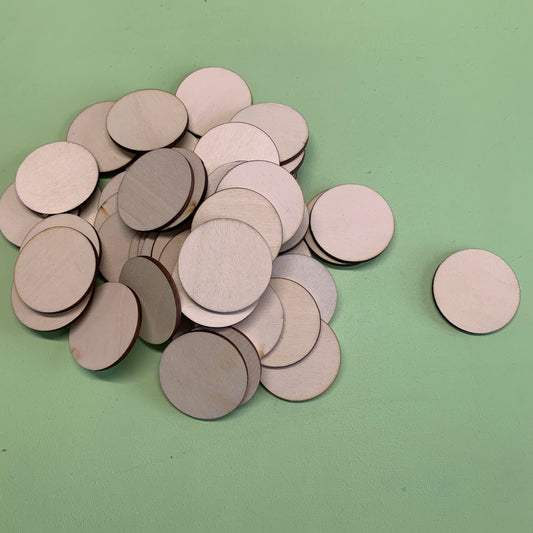 4cm wooden circle rounds