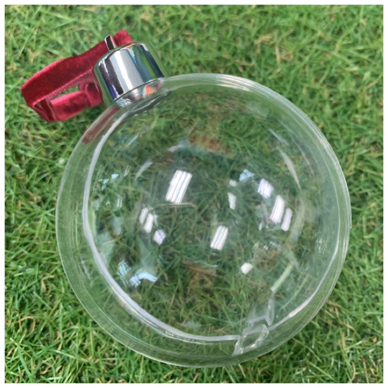 fillable bauble glass bauble