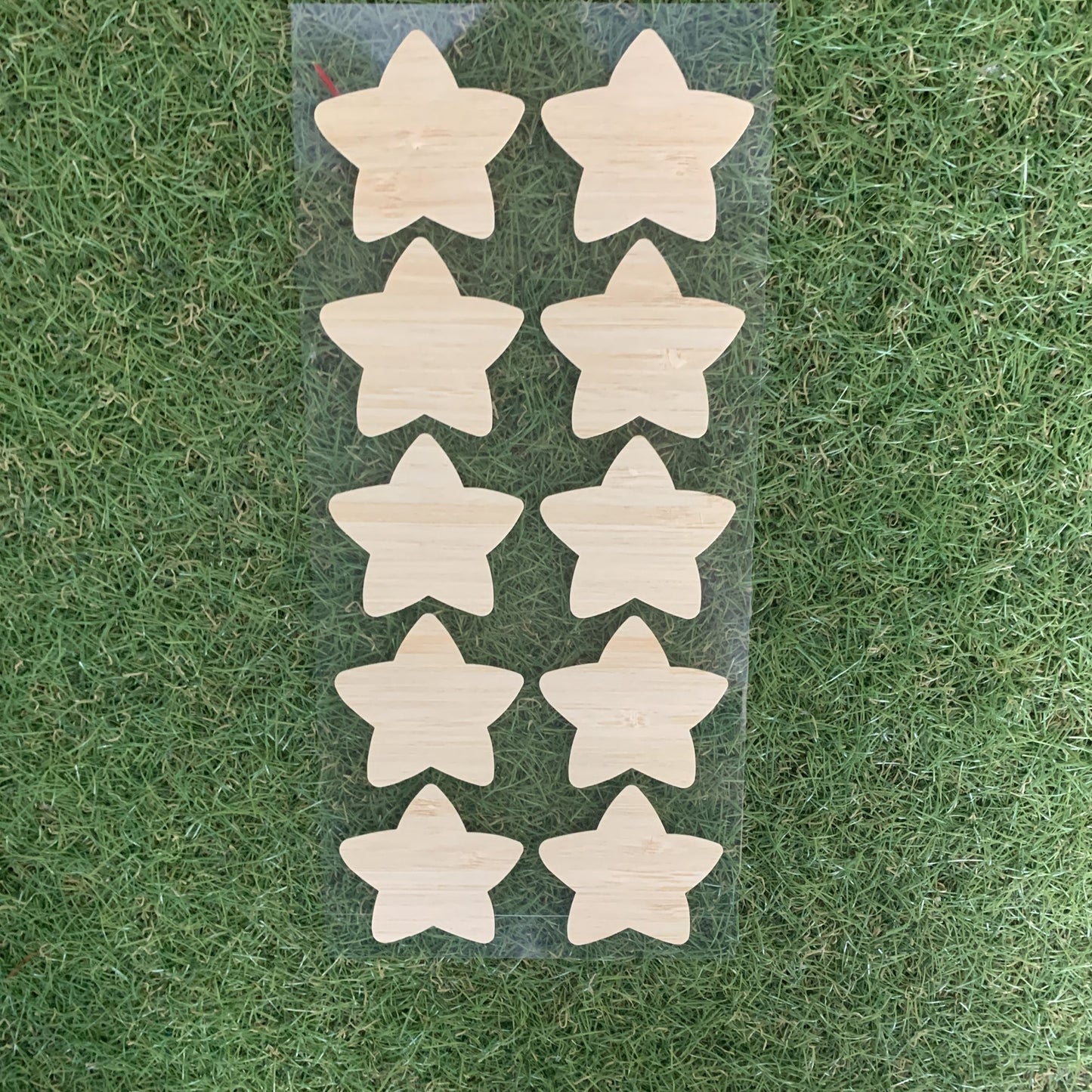 bamboo star stickers 10 pcs