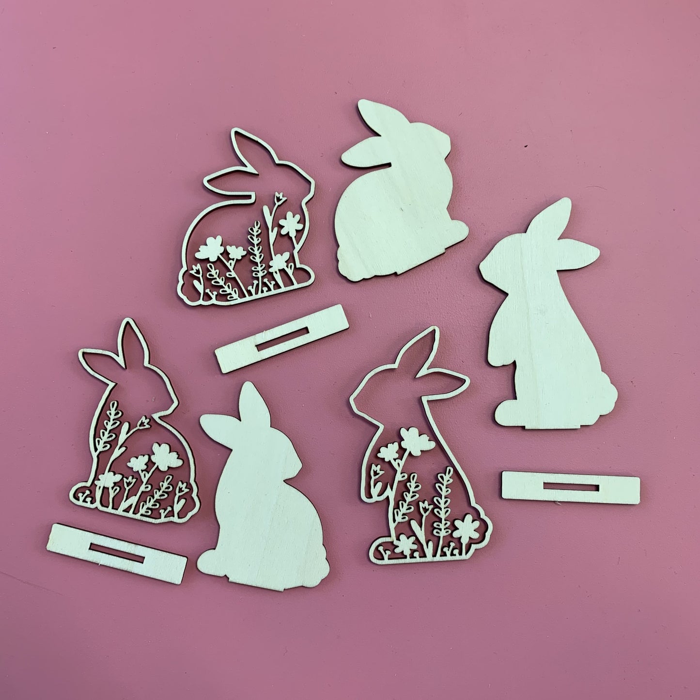 Decorative Silhouette Bunnies