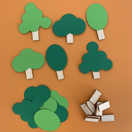 Mini Card Tree Shapes 12pc