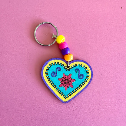 Gingerbread Heart Keyring