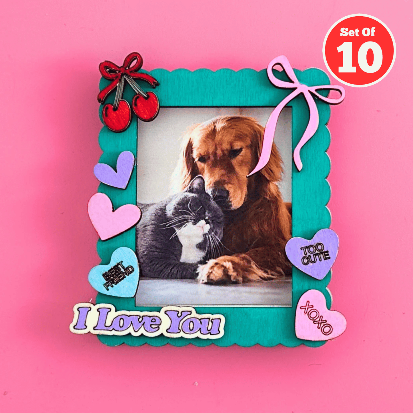 Set of 10 - 'I Love You' Frame - Square