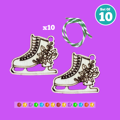 Set of 10 Ice Skates Charm