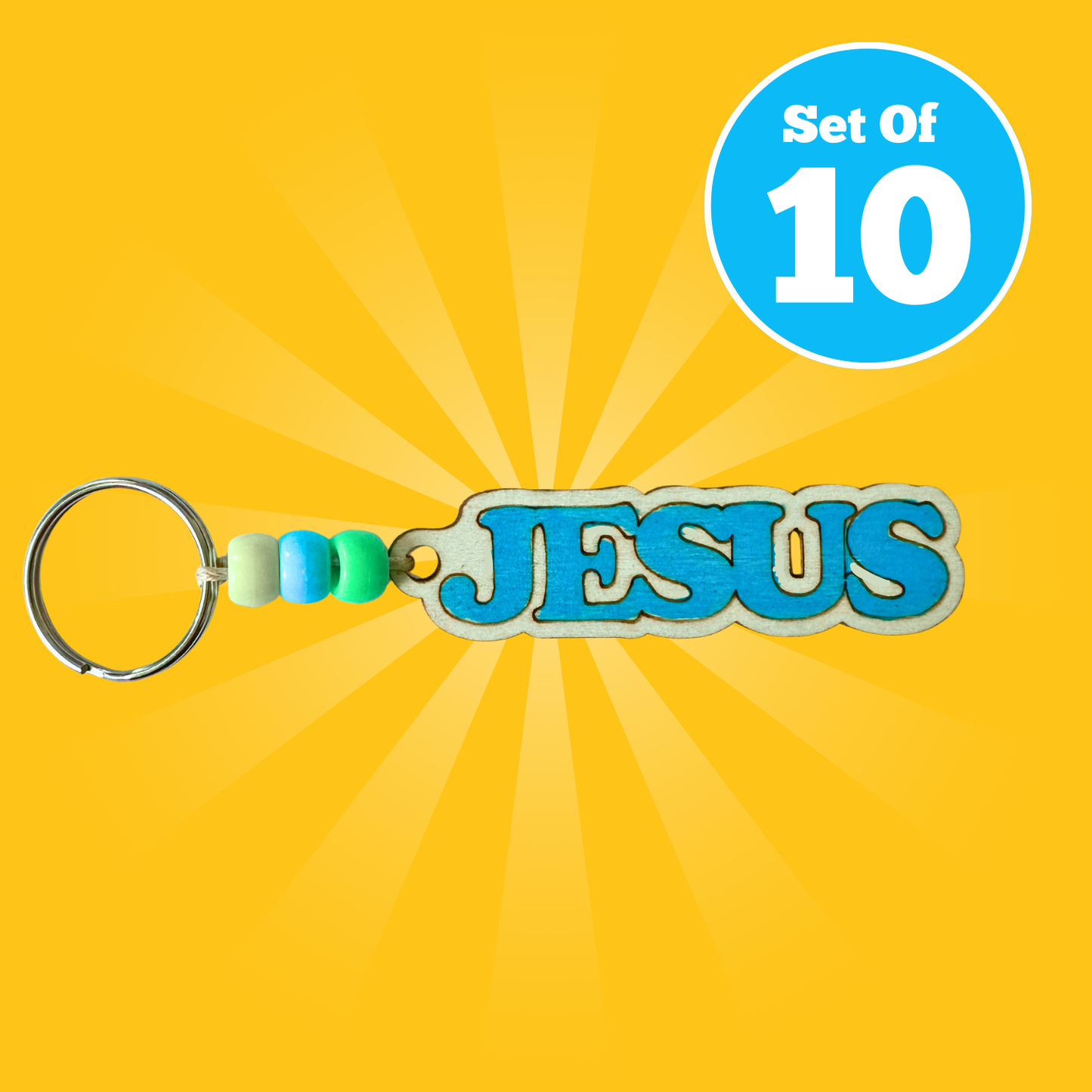 Set of 10 - Jesus Keyring