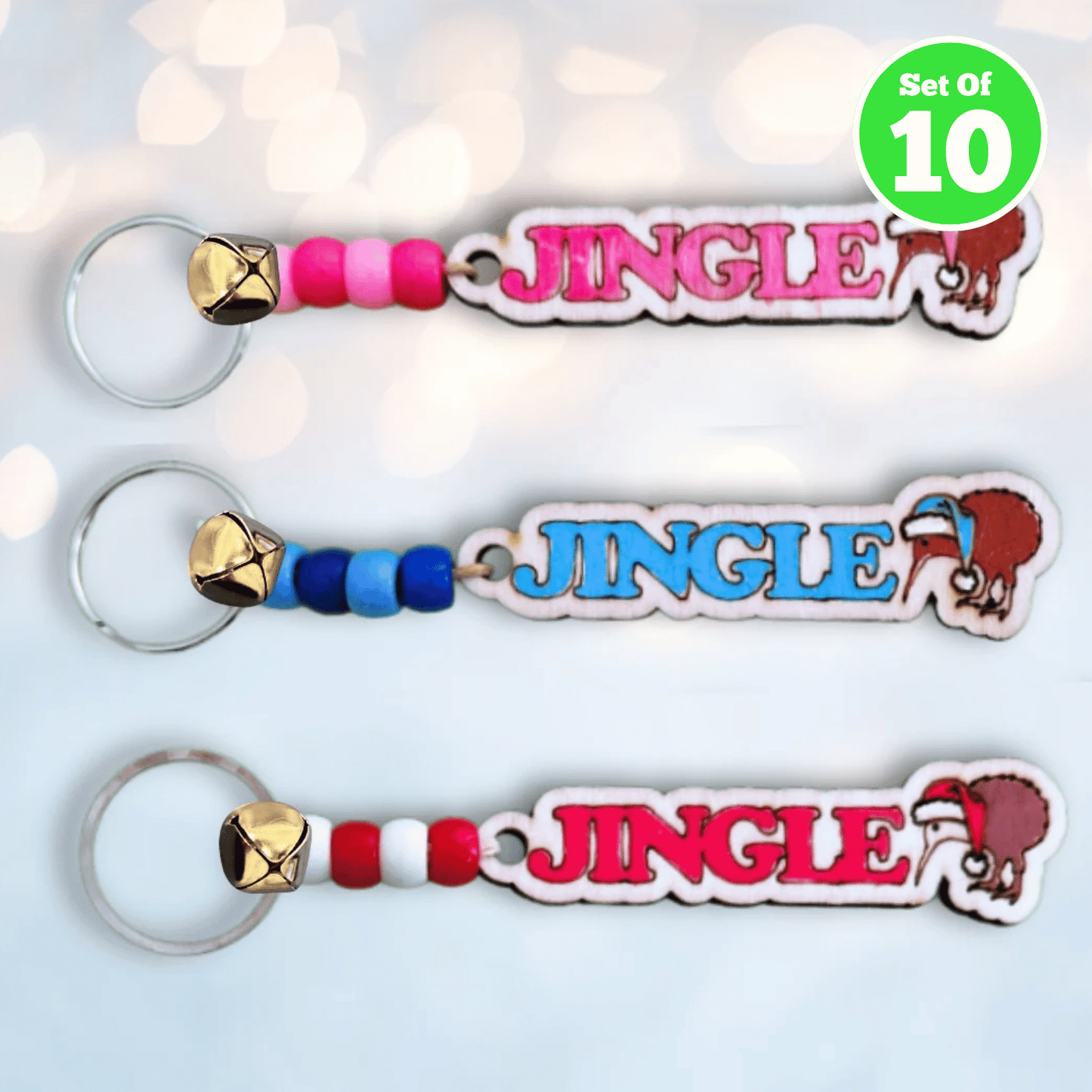 Set of 10 - Jingle Bag Charm