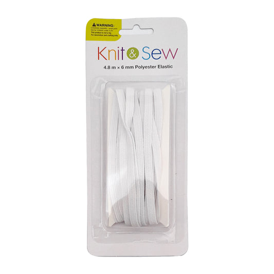 Knit & Sew Elastic - White