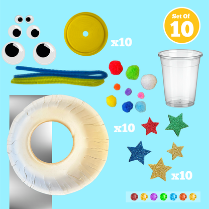 Set of 10 - Light Up UFO