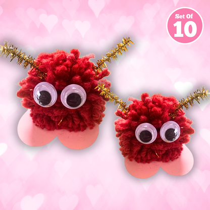 Set of 10 - Valentine Love Bugs
