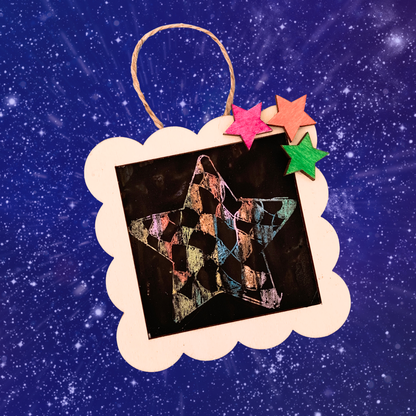 Set of 10 - Wood Star Frame