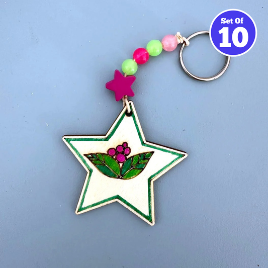Set of 10 - Glow-In-The-Dark Matariki Keyring