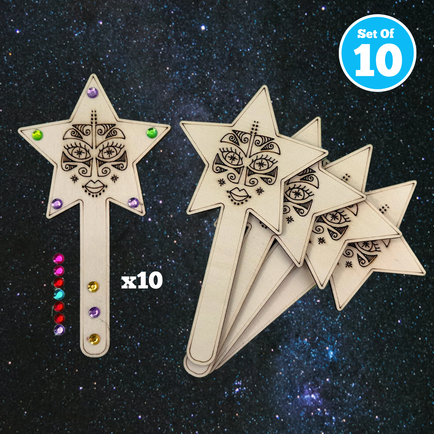 Sets of 10 - Matariki Star Wand
