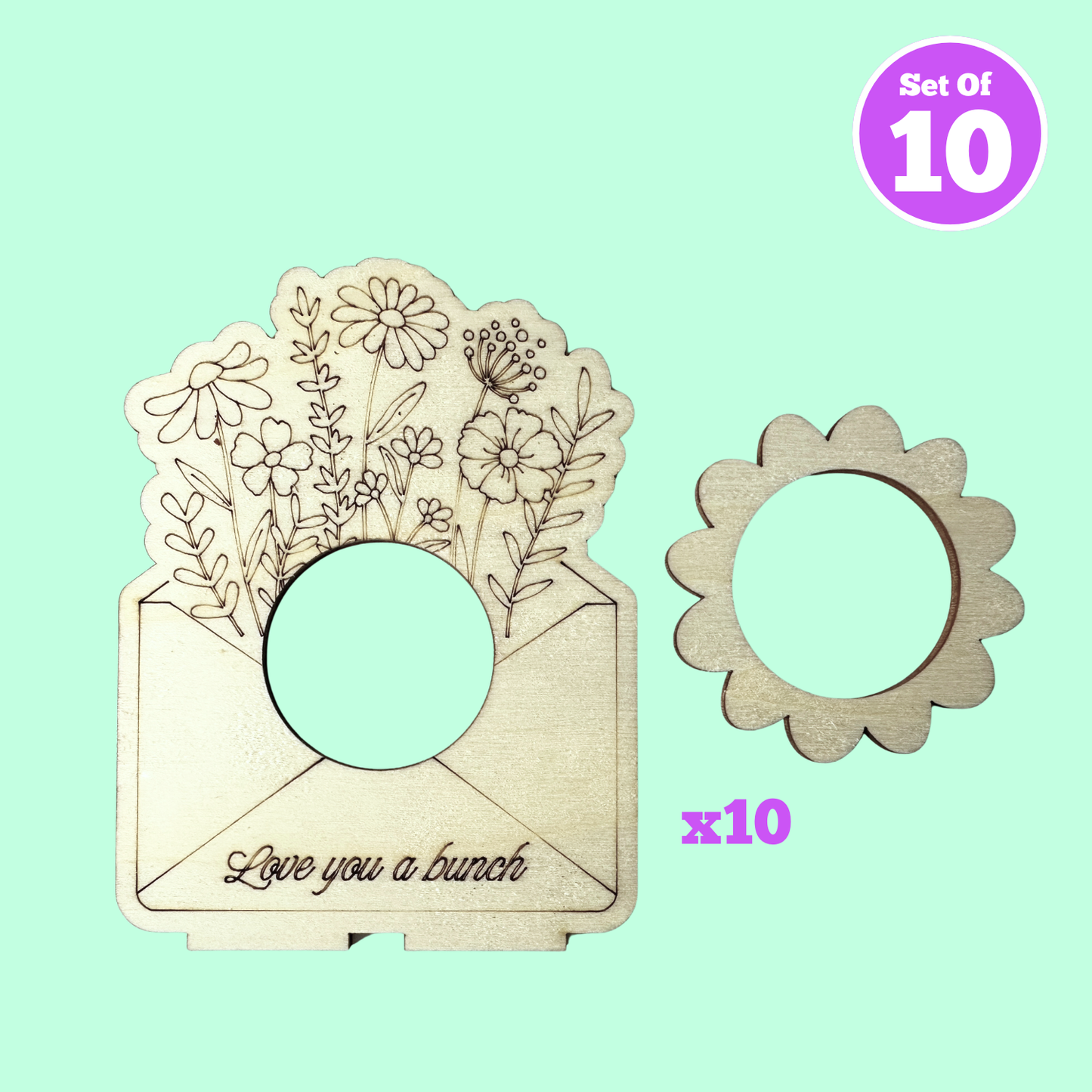 Set of 10 - Flower Frame