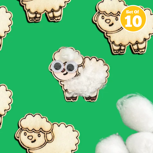 Set of 10 - Mini Sheep Magnets