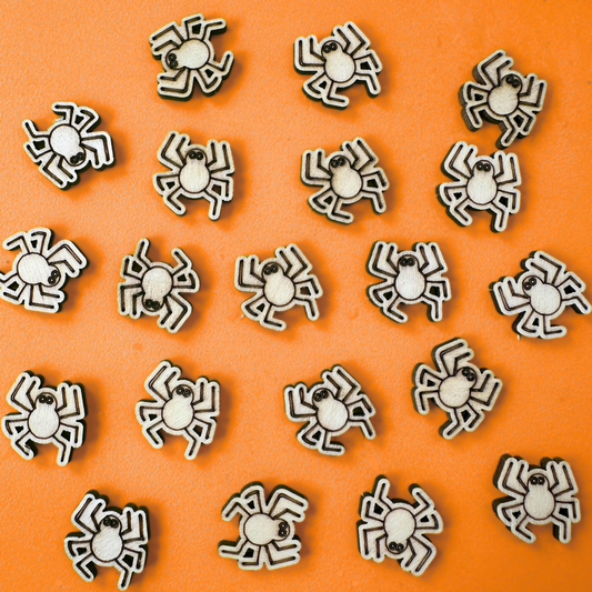 Mini Spider Wood Shapes 20pcs