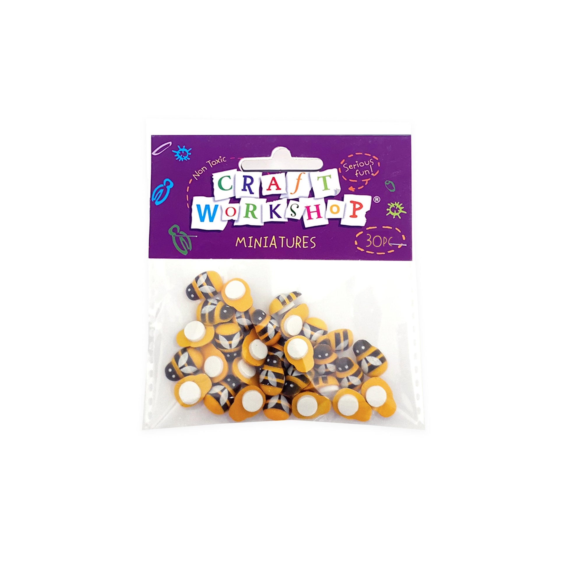 Miniature Honey Bees 1cm 30pc