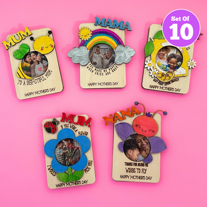 Set of 10 - Mother's Day Magnetic Photo Frames