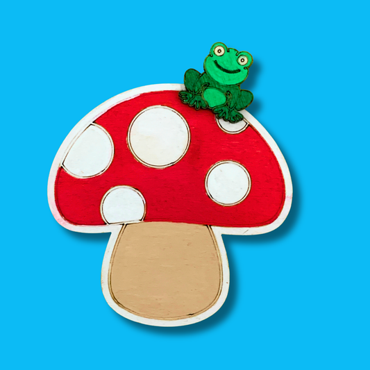 SALE Toadstool Mushroom Wooden