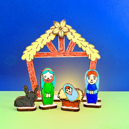 Set of 10 - Christmas Nativity Scene