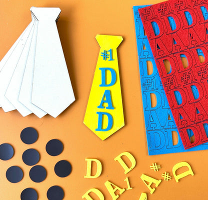 Set of 10 Father's Day Magnetic Tie