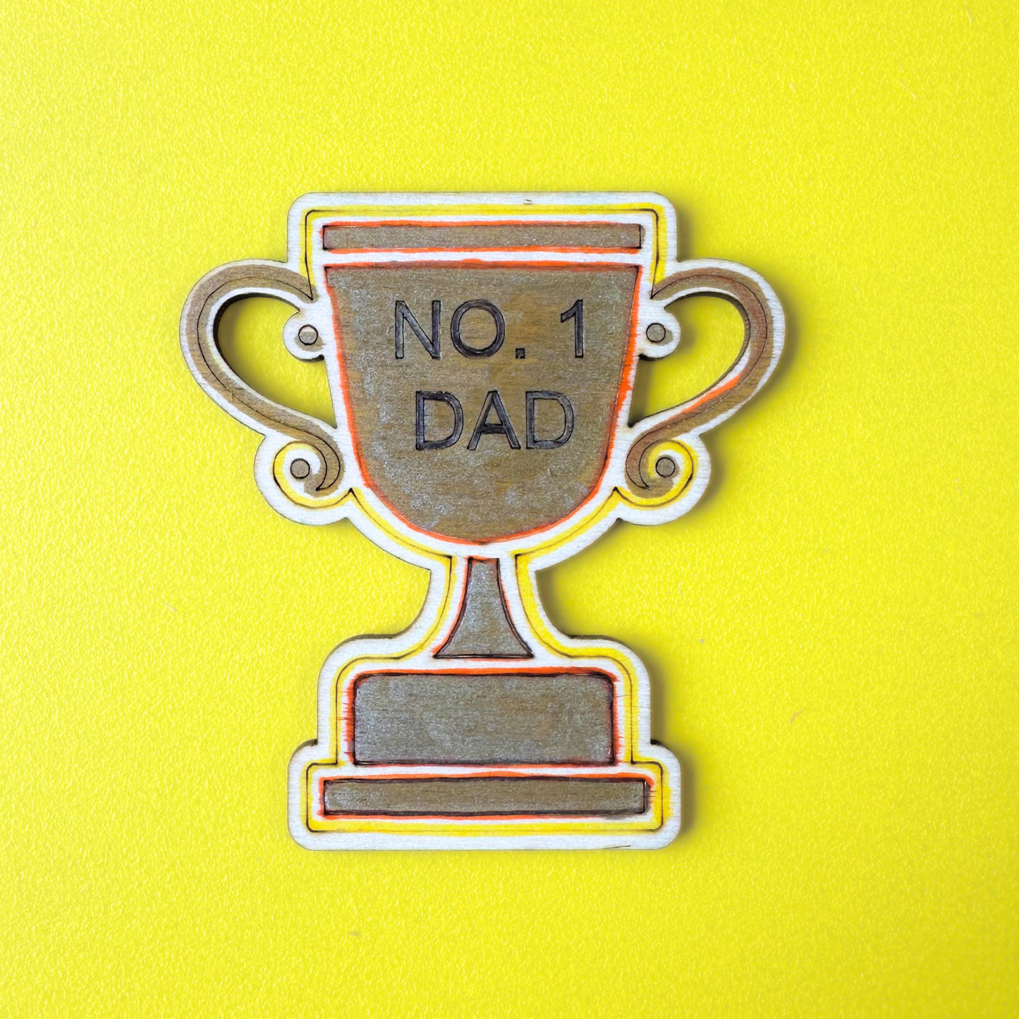 Set of 10 Number 1 Dad Trophy Magnets