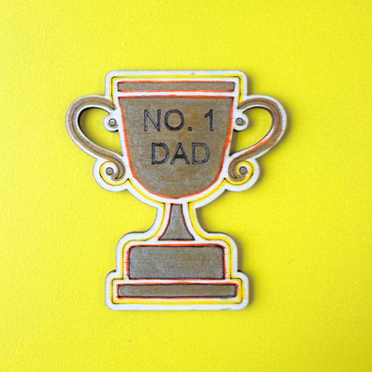 Set of 10 Number 1 Dad Trophy Magnets